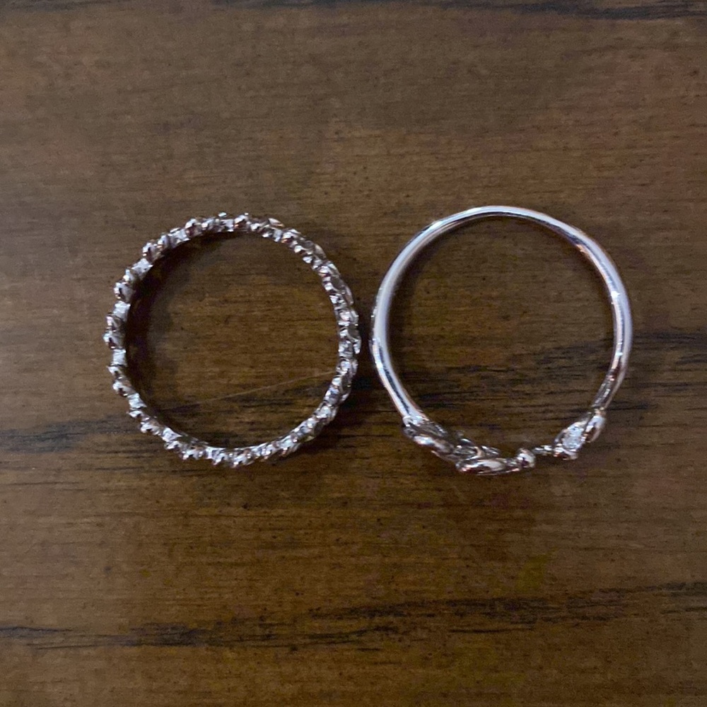 Sterling silver stack rings - Picture 4 of 7